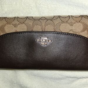 Coach Brown and Tan Women's Wallet